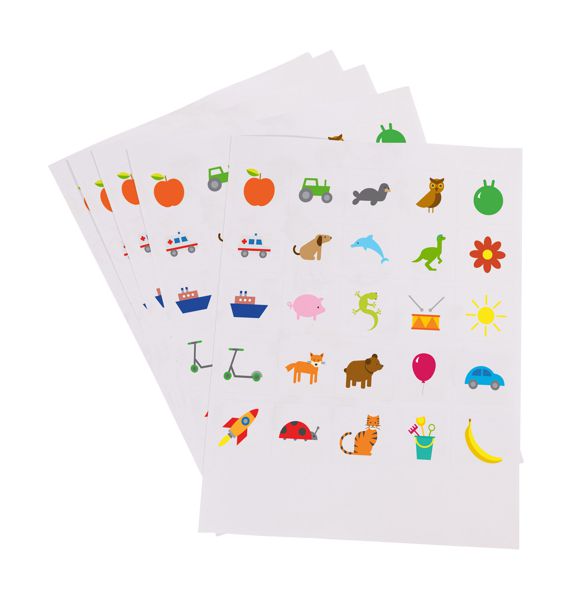 Erkennungsschilder 4 Serien, 5x25 Sticker oder 25 Holzschilder